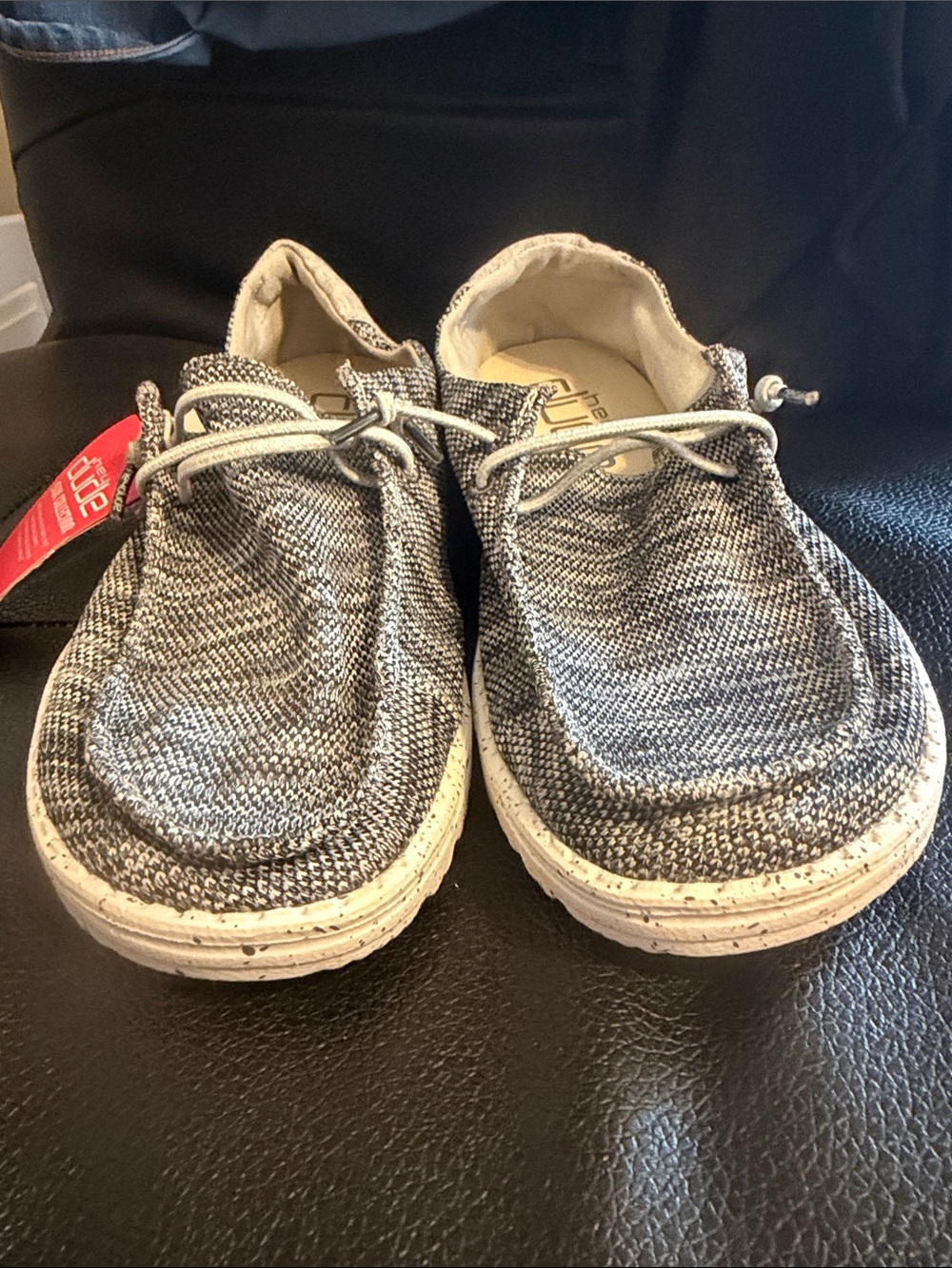 Hey Dude Two-Tone Grey Wendy Knit Slip-Ons Sz 10